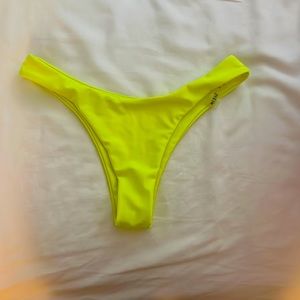 Neon yellow bikini bottoms